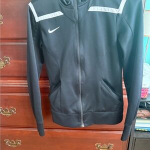 Nike Women's Black and White Bomber Jacket